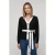 Karl Lagerfeld Autograph Contrast Cardigan Black/white