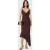 AllSaints Bea Mesh Midi Dress Bitter Brown