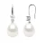 Oorbellen Zilver 925 & Cubic Zirconia – 2 Echte Gecultiveerde Zoetwaterparels 9-10 mm