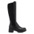 5th Avenue leren laarzen met blokhak – zwart