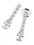 Smart Jewel Oorbellen  zilver / wit