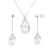 Ketting Set en Oorbellen Swarovski Silver Crystal 925