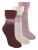 Sock Snob – 3 Paar Dames Omslag Bovenwol Bed Sokken voor Winter | Warme Sokken – Diepe Fuchsia / Roze / Crème