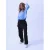Gossia wide leg regular waist broek zwart
