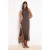 Platte, mouwloze midi-jurk voor dames, casual/dagelijks model.