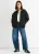 Zwart gewatteerd oversized bomberjack