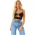 Missy Empire Dames/Dames Uitgesneden Gewaad Top (Zwart)
