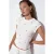 Dames Slanke Pasvorm Katoenen Geborduurde Ronde Hals T-Shirt