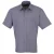 Premier Heren Korte Mouw Formele Poplin Gewoon Werk Shirt (Staal)