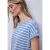 Street One Dames Shirt met hangende schouder en strepen in Blauw