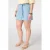 MS Mode wide leg regular waist casual short light blue denim