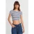 Gestreepte Crop Top Blouse