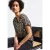 Street One Dames Blouse shirt met leopatroon in Zwart
