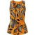 Mouwloze top met mosterdkleurige bloemenprint en tailleband