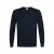 Profuomo wollen regular fit gemêleerde trui – donkerblauw