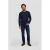 Profuomo wollen regular fit gemêleerde trui – donkerblauw