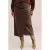 WE Fashion imitatieleren midi rok Plus Size – bruin