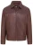 Heren Bruin Retro Klassiek Leren Harrington Bikerjack – Drammen