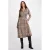 Morgan midi jurk met panterprint ecru