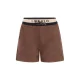 Like Flo imitatieleren regular fit casual short – bruin