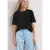 Street One Dames Shirt met ronde hals en knoopdetails in Zwart