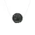 Crystal bol ketting preciosa zwarte link nylon transparant zilver 926