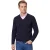 William Lockie trui v-hals midnight blue lamswol