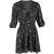 Maje mini-jurk met pailletten en V-hals in zwart polyester