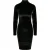 Urban Classics Dames fluwelen schildpad hals jurk