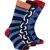 HS door Happy Socks – Heren 3-pack Klassieke Argyle Overhemdsokken – Argyle (Rood)