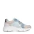 Manfield chunky leren sneakers lichtblauw