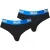 Lonsdale Heren Contrast Tailleband Slip (Set van 2) (Zwart/Blauw)