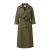 Vloeiende trenchcoat in twill met logodetails en riem voor dames COMMA