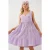 V-hals Mouwloze Mini Jurk met Knopdetails