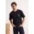 TRENDYOL MAN Heren Zwart Slogan Kort Oversized T-shirts