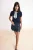 TRENDYOLMİLLA Dames Donkerblauw Colorblock Kort Regular fit Blouses