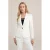 WE Fashion jersey getailleerde blazer Liz wit