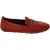 Dolce & Gabbana Oranjekleurige Leren Kristallen Kroon Instappers Schoenen