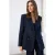 TRENDYOLMİLLA Dames Donkerblauw Visgraat Lang Getailleerd Blazers