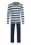 H.I.S Pyjama lang  blauw / grijs