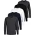 Kruze | T-shirts met lange mouwen voor heren – 5-pack
