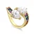 Luxenter ring met glanzende 18k gouden afwerking zirkonia – Darbia