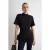 TRENDYOLMİLLA Dames Zwart Effen Kort Getailleerd T-shirts