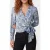 GUESS Alanis Wrap Ls Blous Floral Paisley Blue