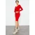 Bodycon Midi Jurk met Ronde Hals