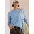 Sweatshirt met ronde hals en trekkoord