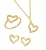 Orphelia ‘Cecilia’ Dames 925 Sterling Zilveren Set: Ketting + Oorbellen + Ring – Gouden SET-7584/G