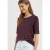 Street One Dames Basic Shirt met ronde hals in Unifarbe in Rood