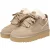 EverAu Dames/Dames gemarmerd leren schoenen (Zand)