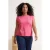 Trendyol Curve Dames Roze Effen Kort Regular fit Grote maten T-shirts
